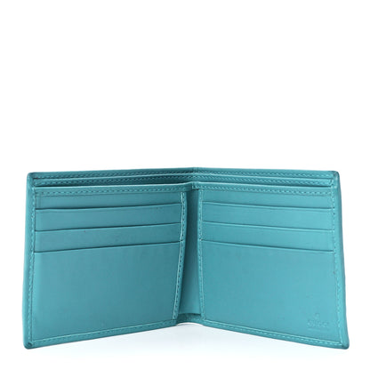 Gucci GG Plus Monogram Web Bi-Fold Wallet Blue Beige 7 of 13