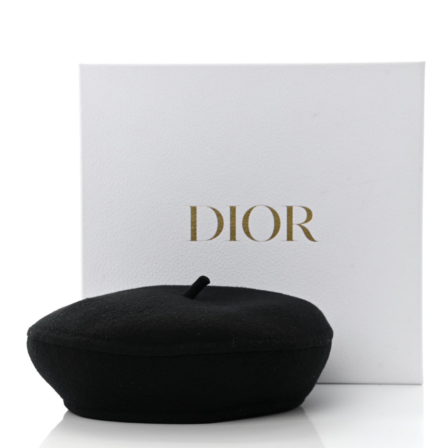Christian Dior Wool Oblique Reversible Chic Beret 57 Black 8 of 8