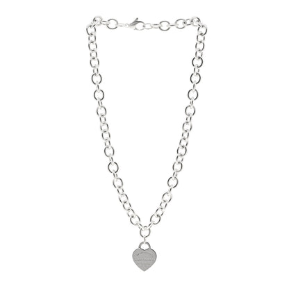 Tiffany Sterling Silver Return to Tiffany Heart Tag Pendant Necklace 3 of 5