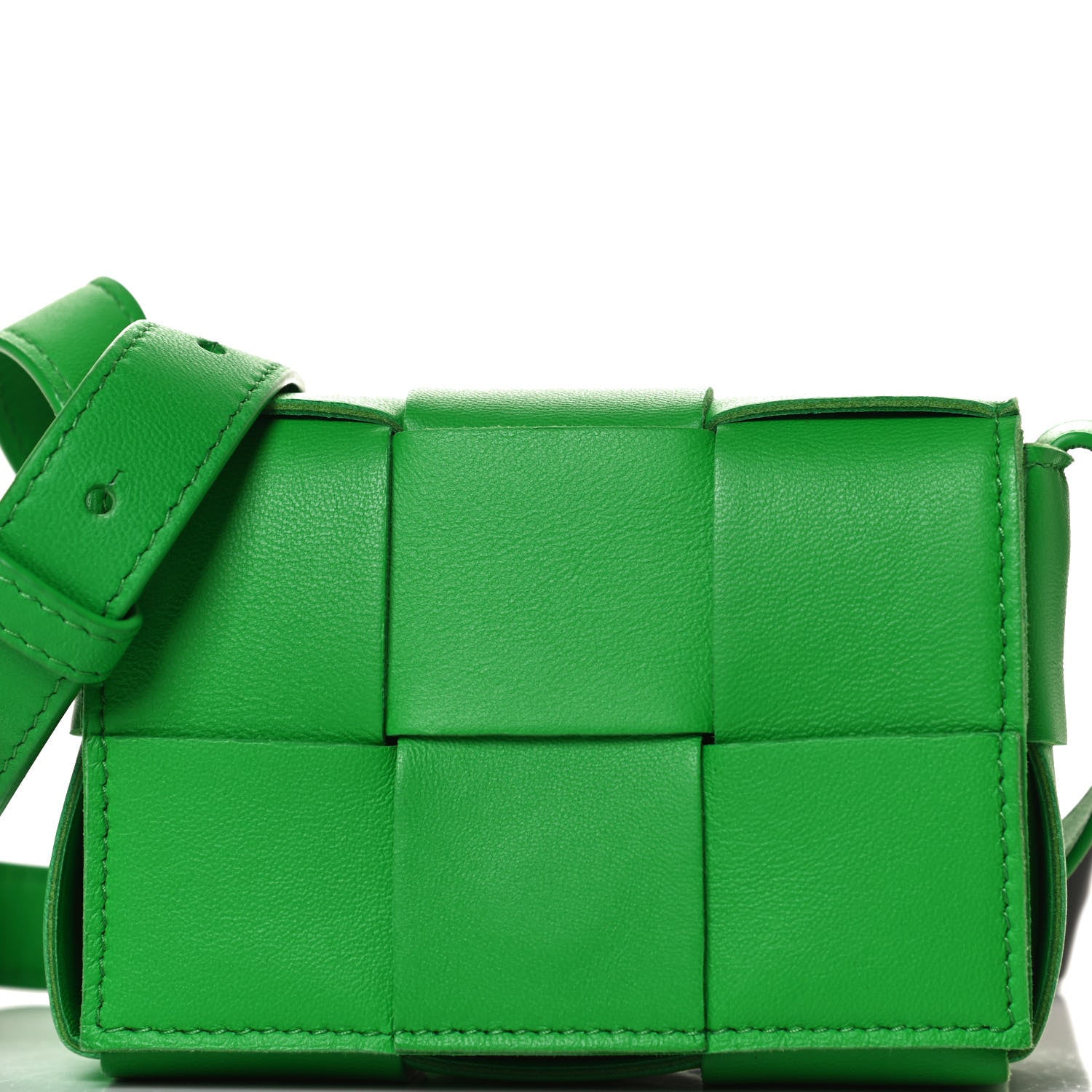 Bottega Veneta Lambskin Maxi Intrecciato Extra Mini Cassette Crossbody Bag Parakeet 7 of 12