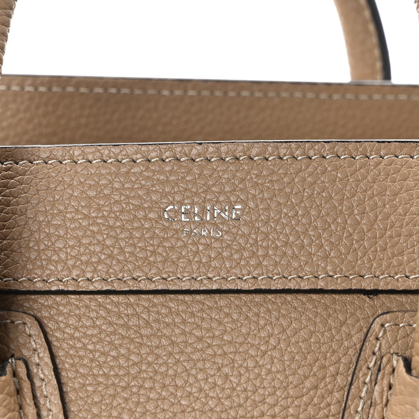 Drummed Calfskin Nano Luggage Dune