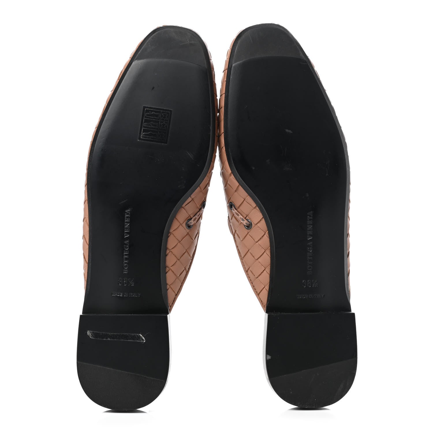 Bottega Veneta Nappa Ayers Intrecciato Flat Mules 38.5 Dahlia 5 of 7