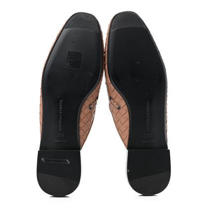 Bottega Veneta Nappa Ayers Intrecciato Flat Mules 38.5 Dahlia 5 of 7