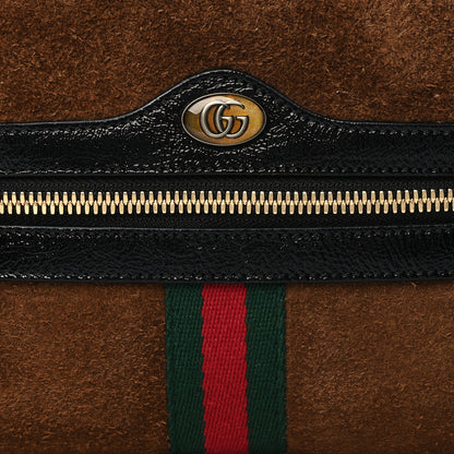 Gucci Suede Small Ophidia Belt Bag 85 34 Brown 8 of 10