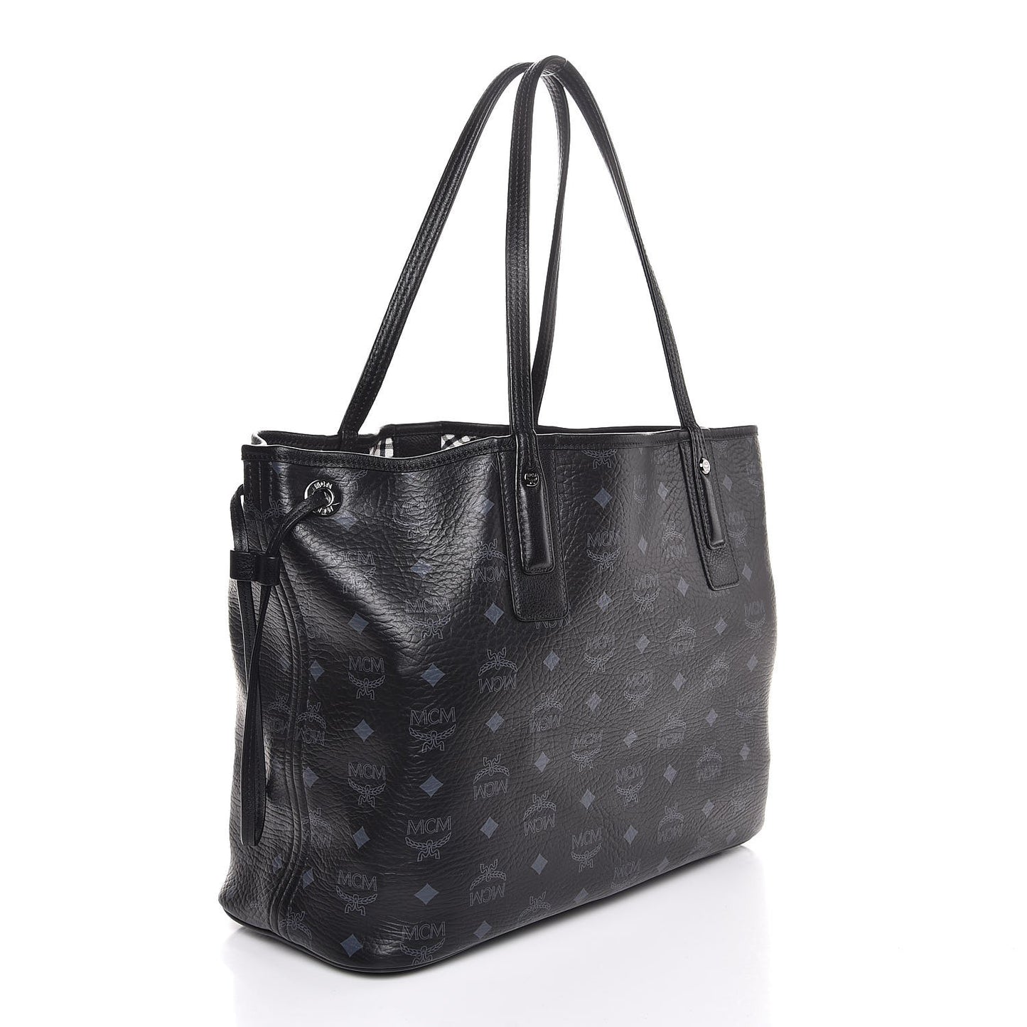 Visetos Medium Liz Reversible Shopper Tote Black