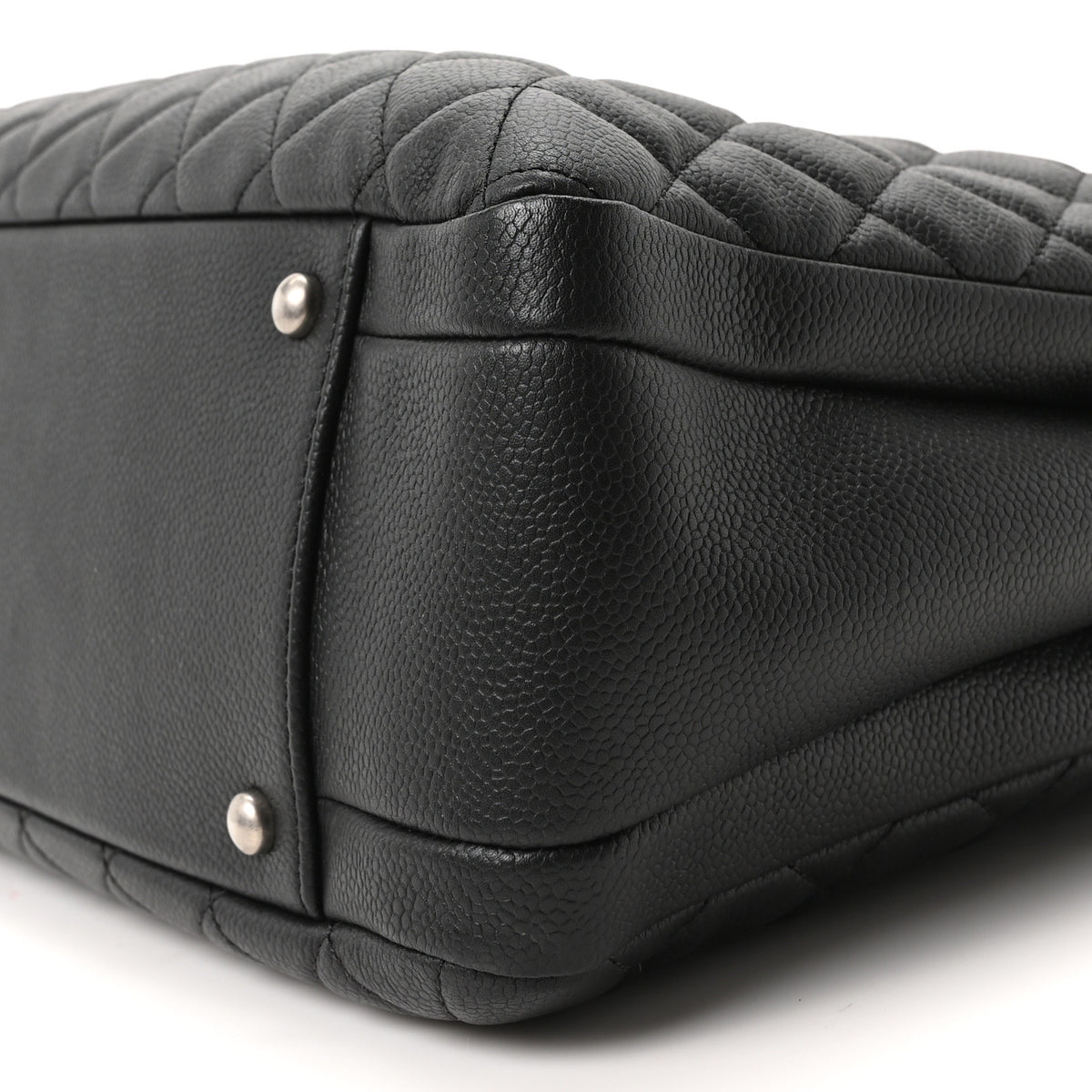 Caviar Quilted Urban Companion Shopping Tote Black