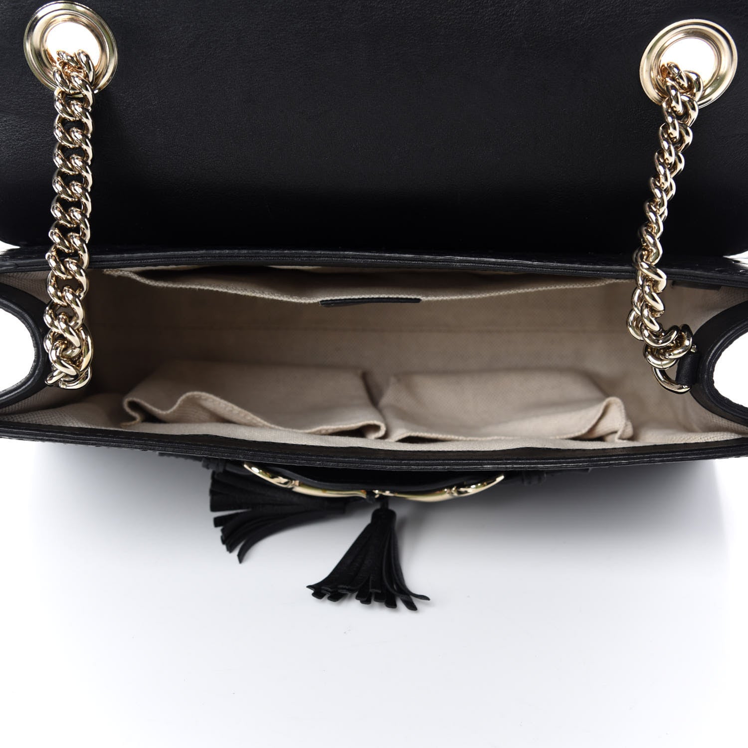 Gucci Guccissima Medium Emily Chain Shoulder Bag Black 5 of 10