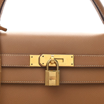 Hermes Courchevel Kelly Sellier 32 Gold 7 of 13