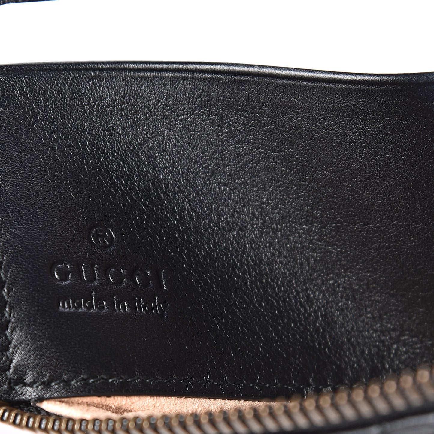 Calfskin Matelasse Mini Pearly GG Marmont Chain Bag Black