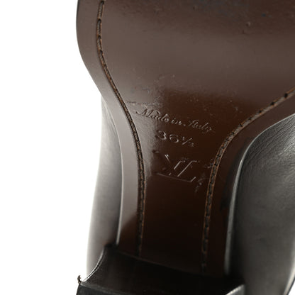 Louis Vuitton Calfskin Monogram Midtown Flat Ankle Boots 36.5 Brown 8 of 11