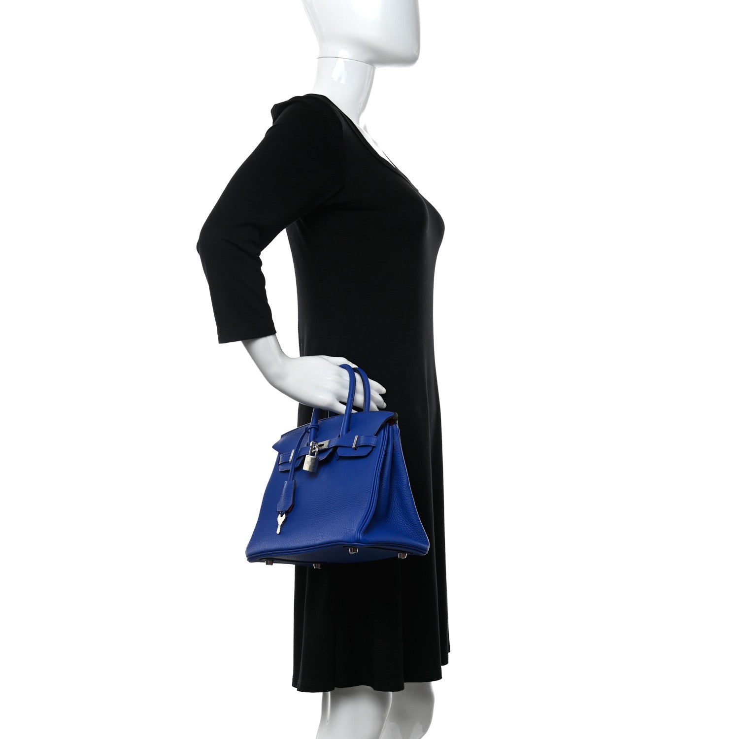 Hermes Togo Verso Birkin 25 Bleu Royal Capucine 3 of 18