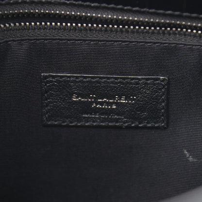 Saint Laurent Calfskin Matelasse Monogram Studded Medium Niki Chain Satchel Black 6 of 12