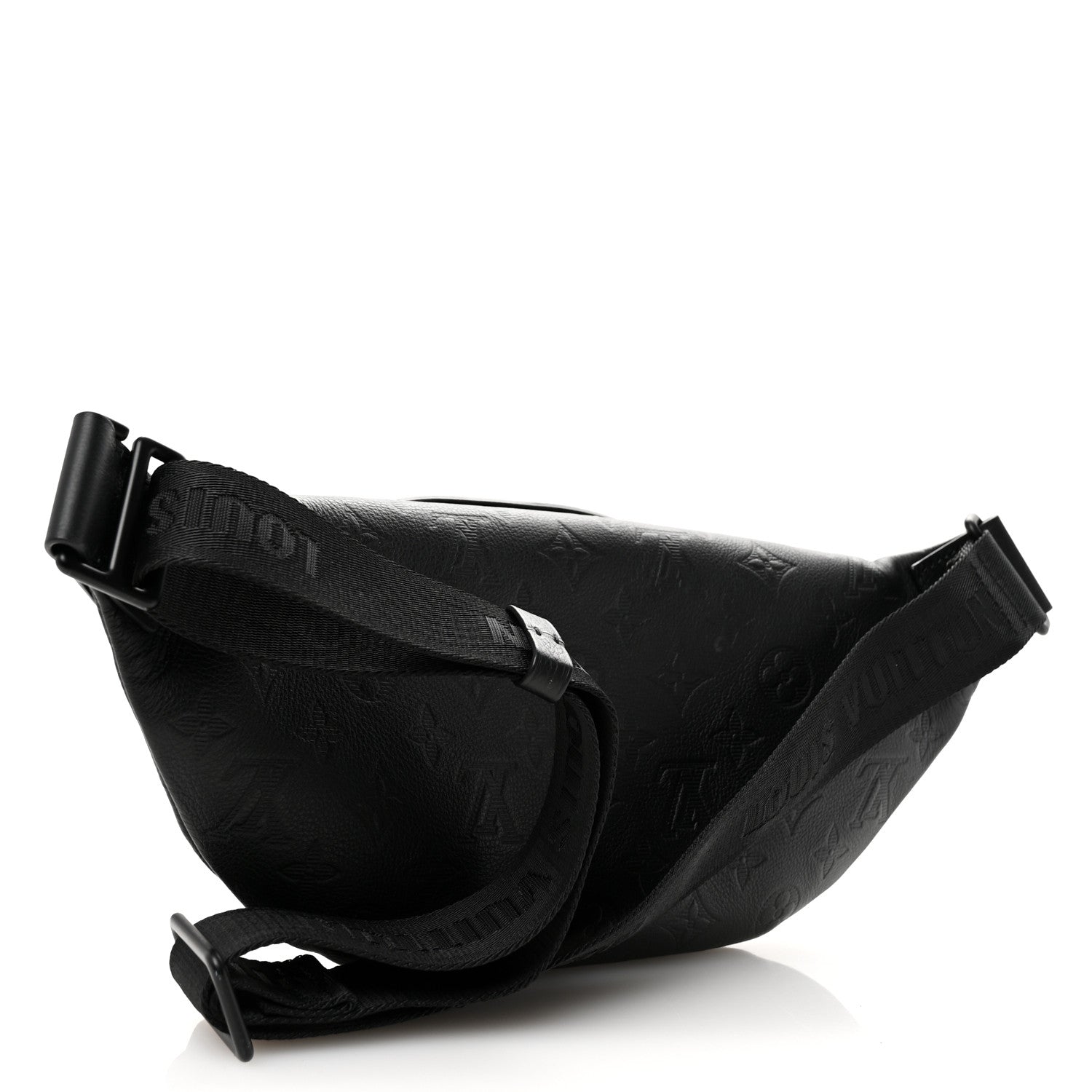 Louis Vuitton Calfskin Monogram Shadow Rush Bumbag Black 4 of 10