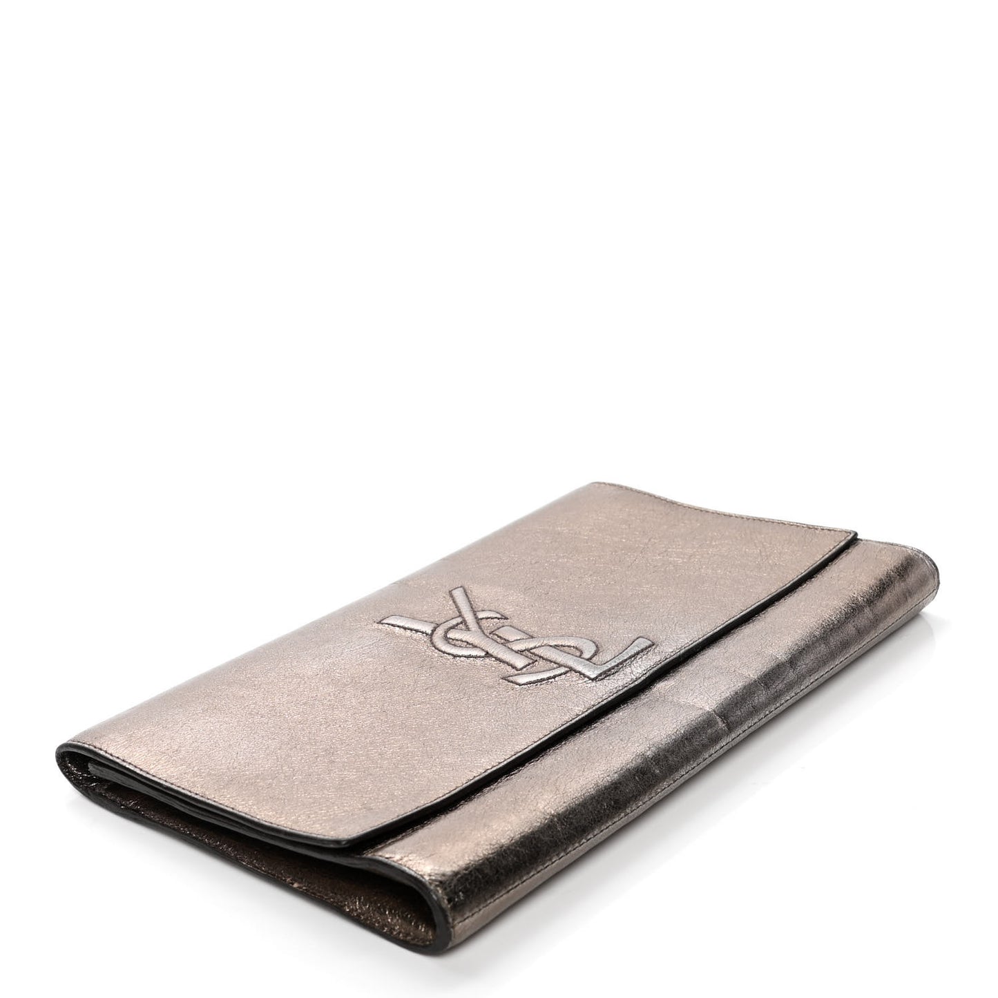 Metallic Calfskin Monogram Large Belle De Jour Clutch Gold