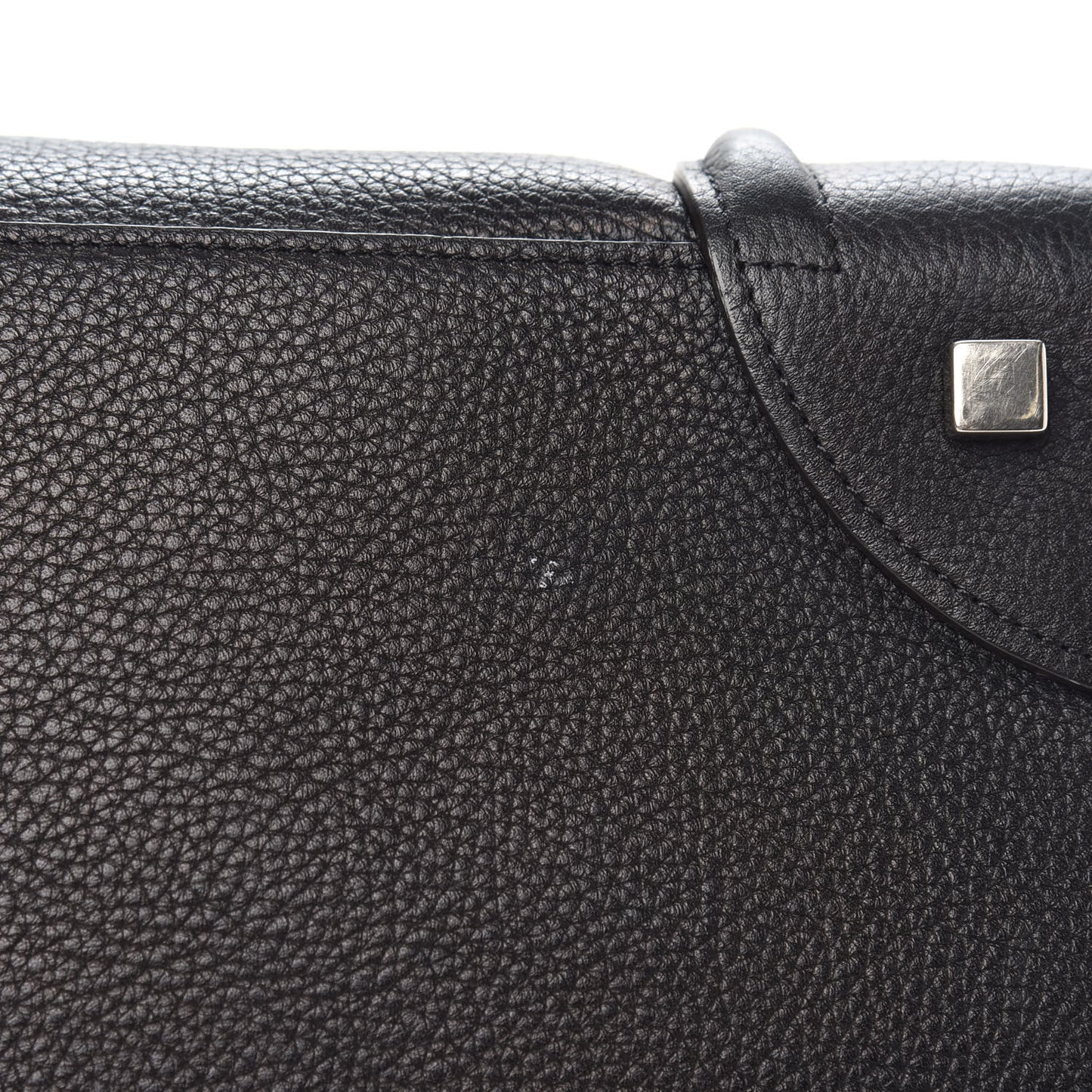 Drummed Calfskin Mini Luggage Black