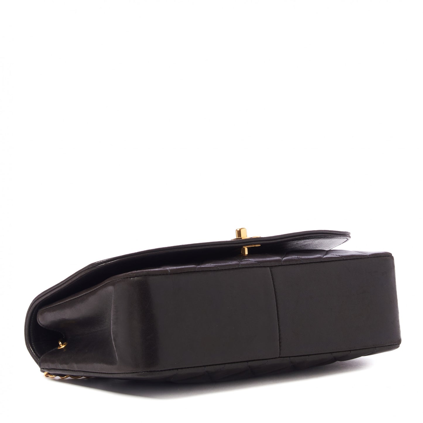 Lambskin Quilted Medium Single Flap Black