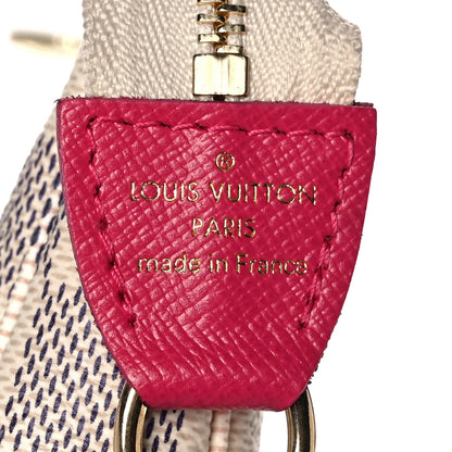 Louis Vuitton Damier Azur 2021 Christmas Animation Hollywood Mini Pochette Accessories Fuchsia 7 of 11