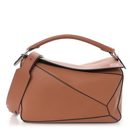 Loewe Calfskin Medium Puzzle Bag Tan 1 of 11