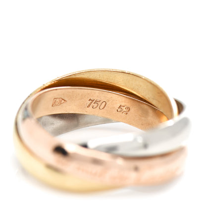 Cartier 18K Pink Yellow White Gold Classic Les Must De Cartier Trinity Ring 52 6 4 of 4
