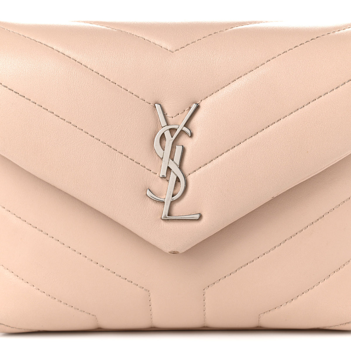 Saint Laurent Calfskin Y Quilted Monogram Toy Loulou Crossbody Bag Nude Powder 7 of 12