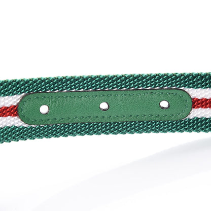 Gucci Canvas Striped GG Belt 90 36 Green Red 6 of 7