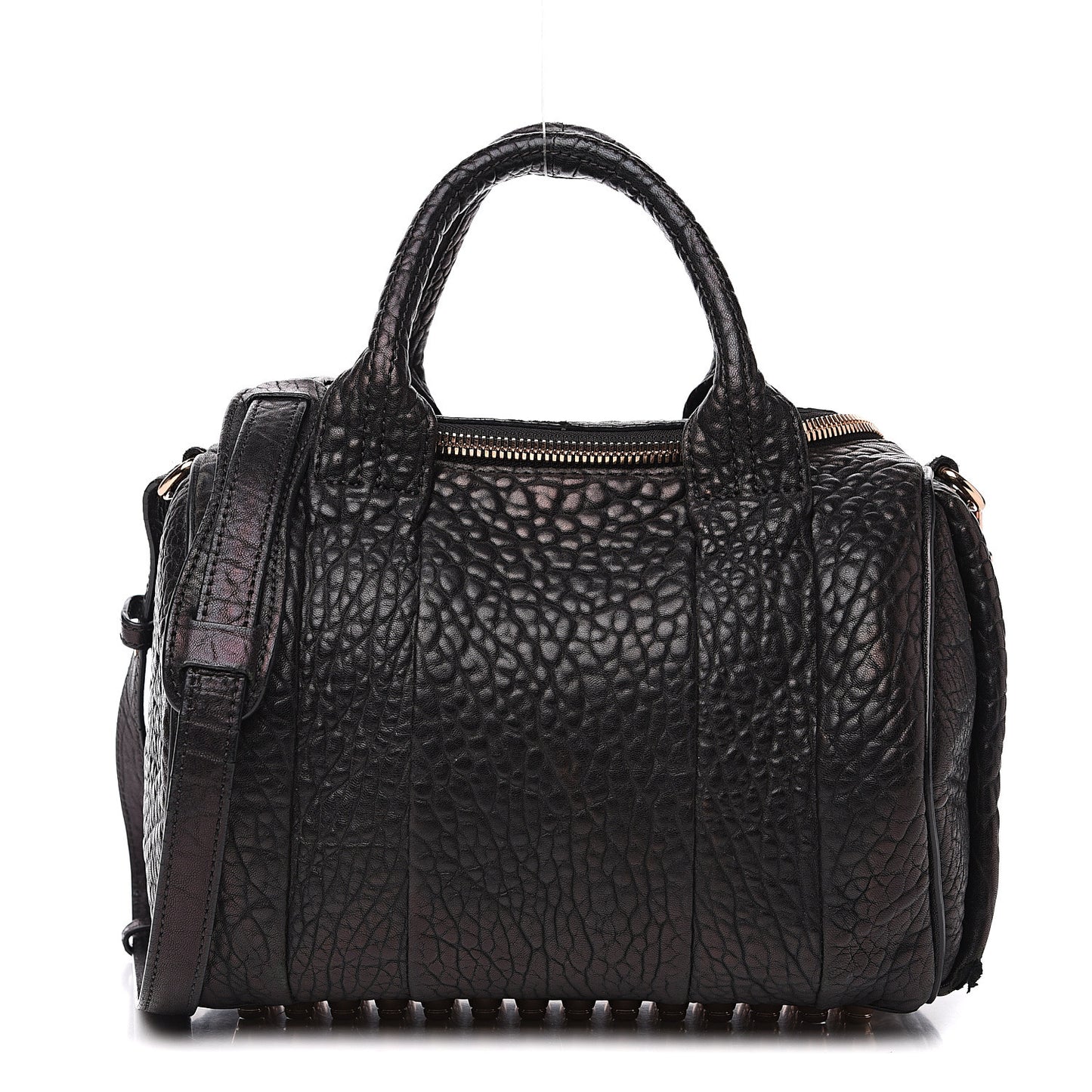 Pebbled Lambskin Rockie Black Rose Gold Hardware