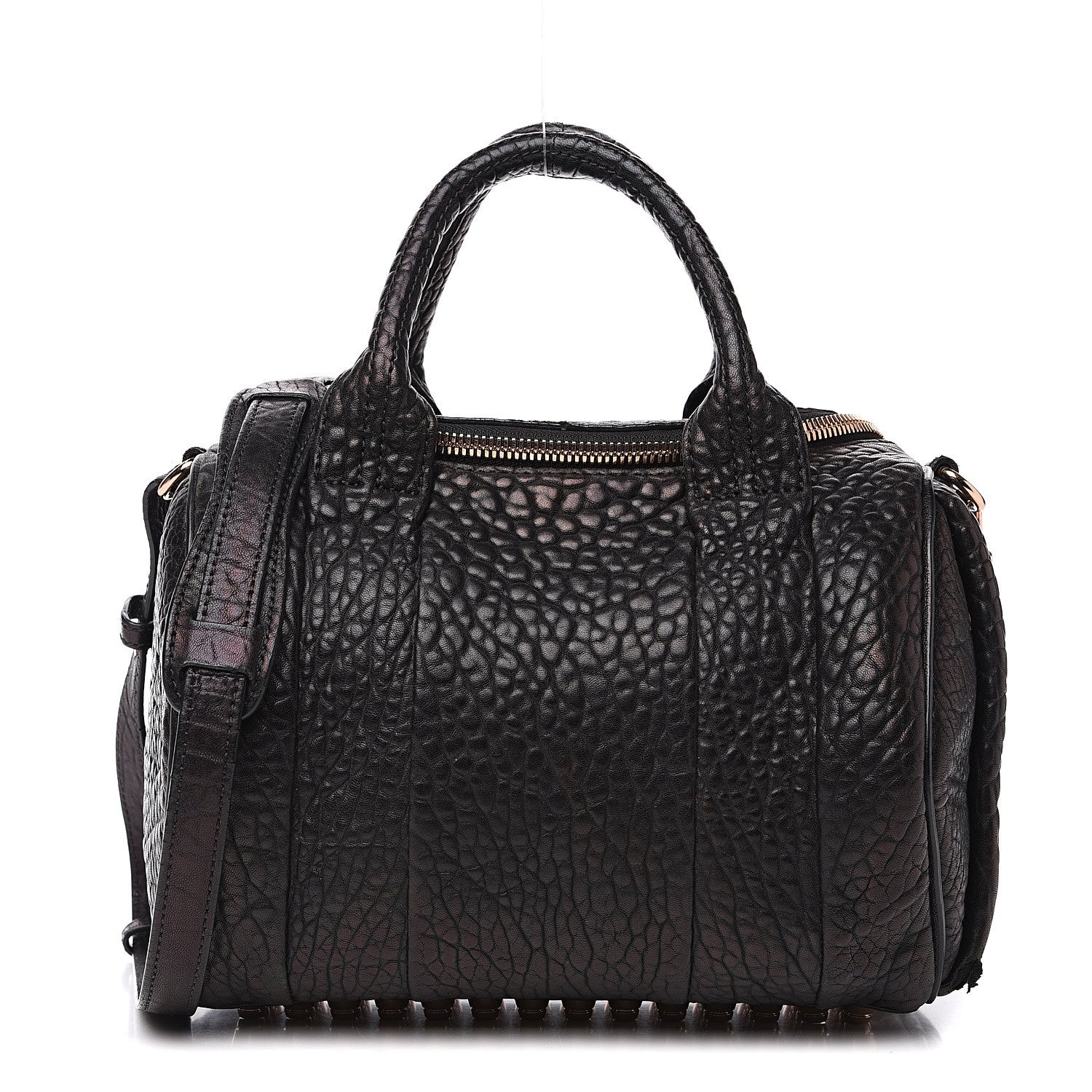 Alexander Wang Pebbled Lambskin Rockie Black Rose Gold Hardware 1 of 16