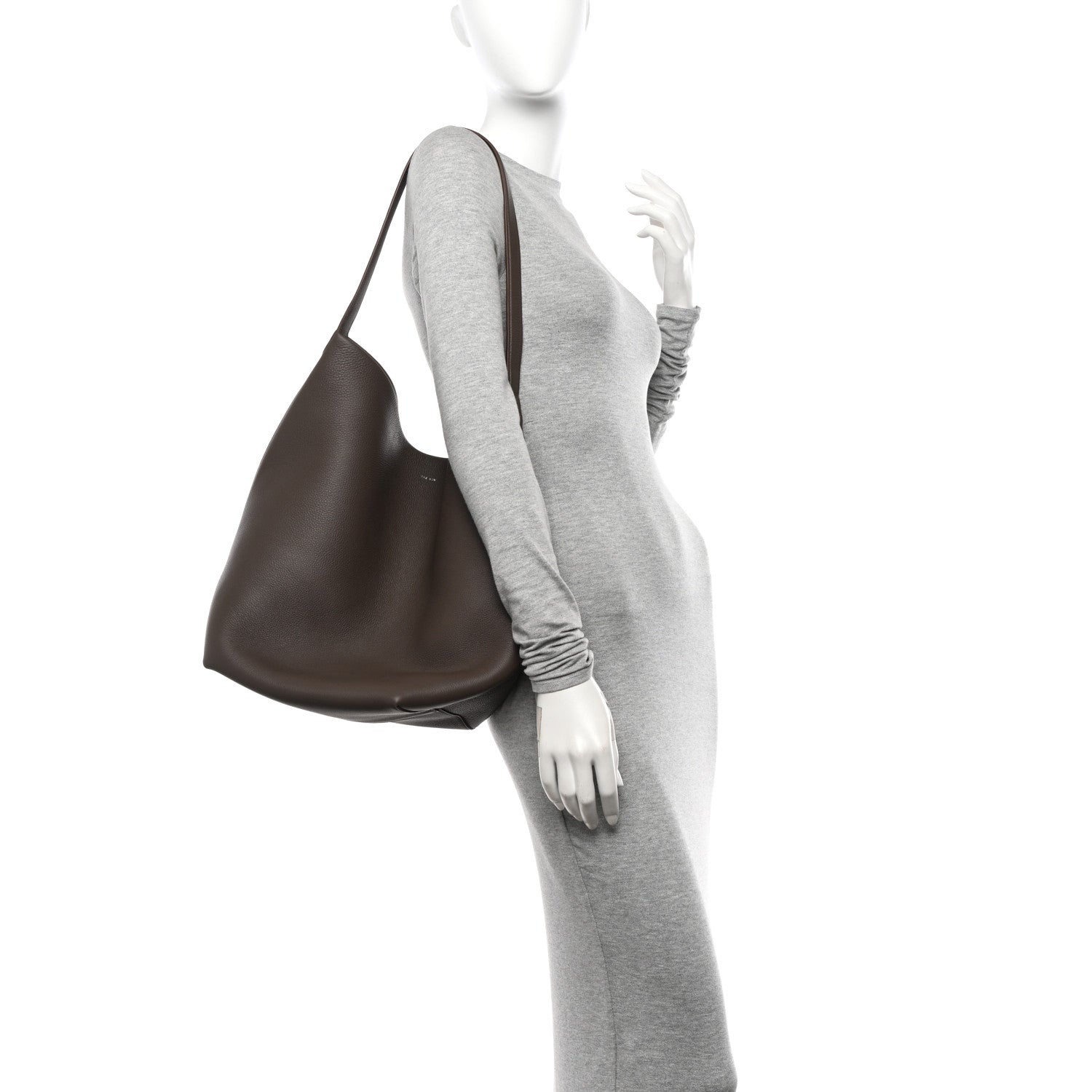 The Row Grained Calfskin Large N/S Park Tote French Grey 2 of 9
