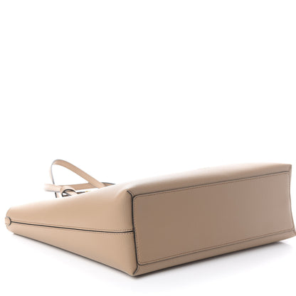Burberry Grainy Calfskin Haymarket Check Medium Reversible Tote Camel 5 of 14