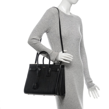 Saint Laurent Grained Calfskin Small Sac De Jour Black 2 of 6