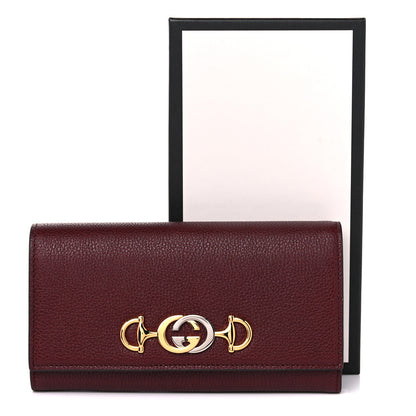 Gucci Grainy Calfskin Zumi Continental Wallet Vintage Bordeaux 8 of 8