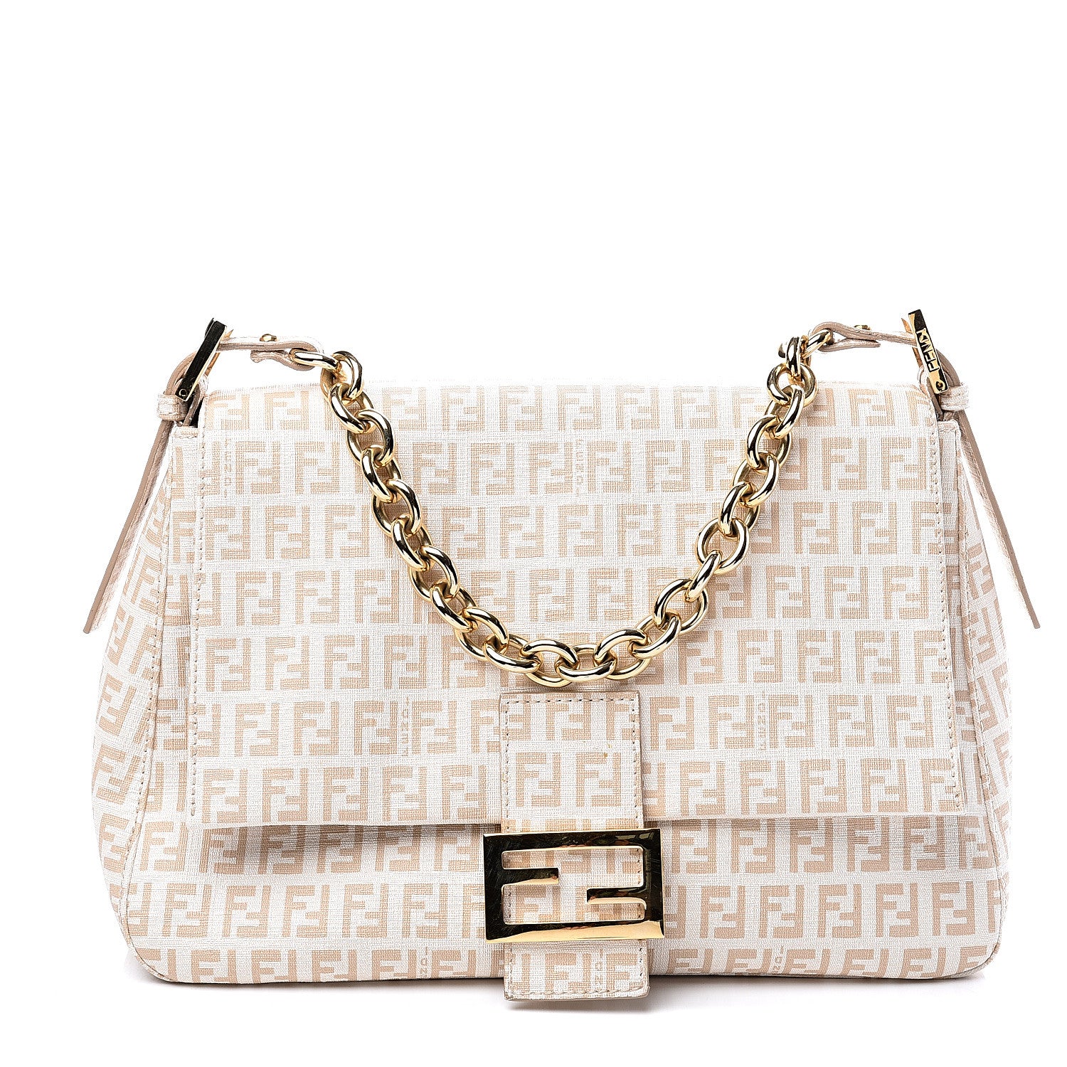 Fendi Zucchino Spalmati Forever Mama Baguette Crema Ecru 1 of 13