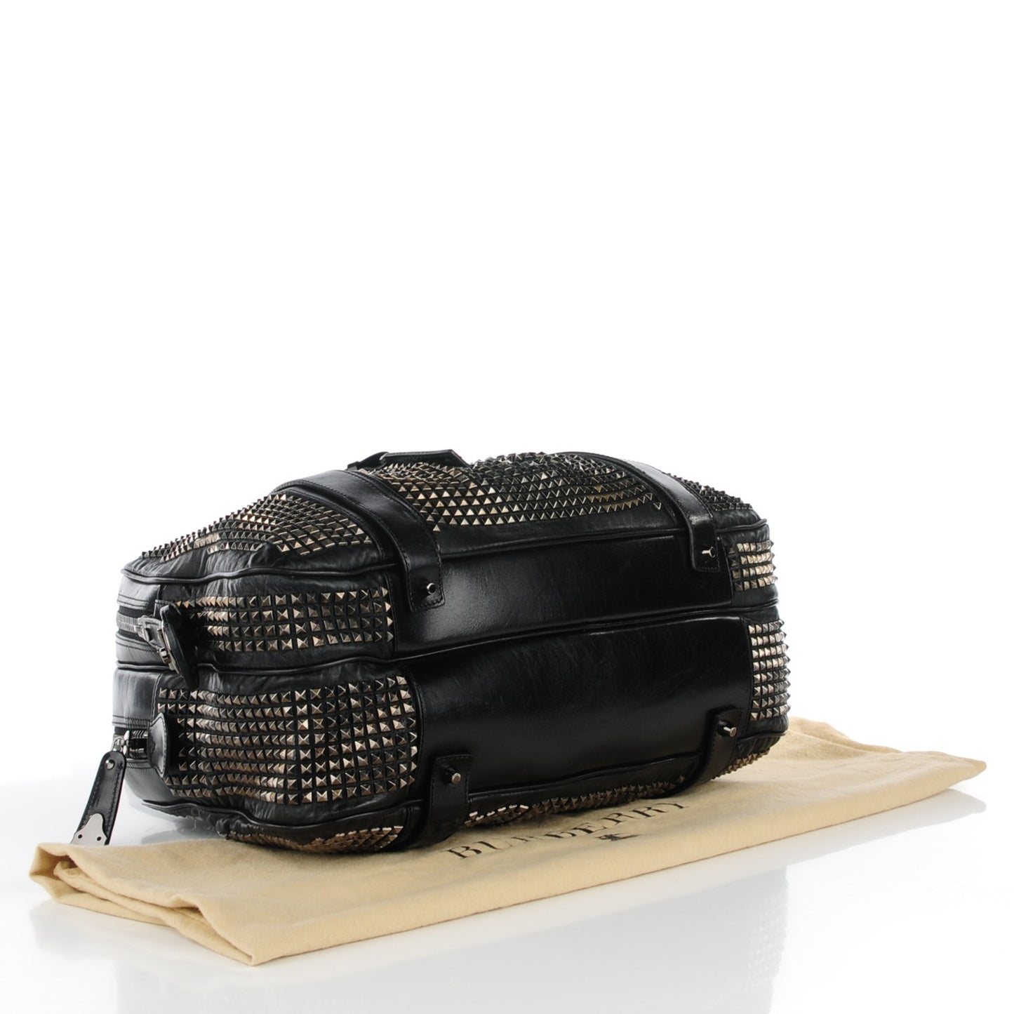 Prorsum Calfskin Studded Knight Satchel Black
