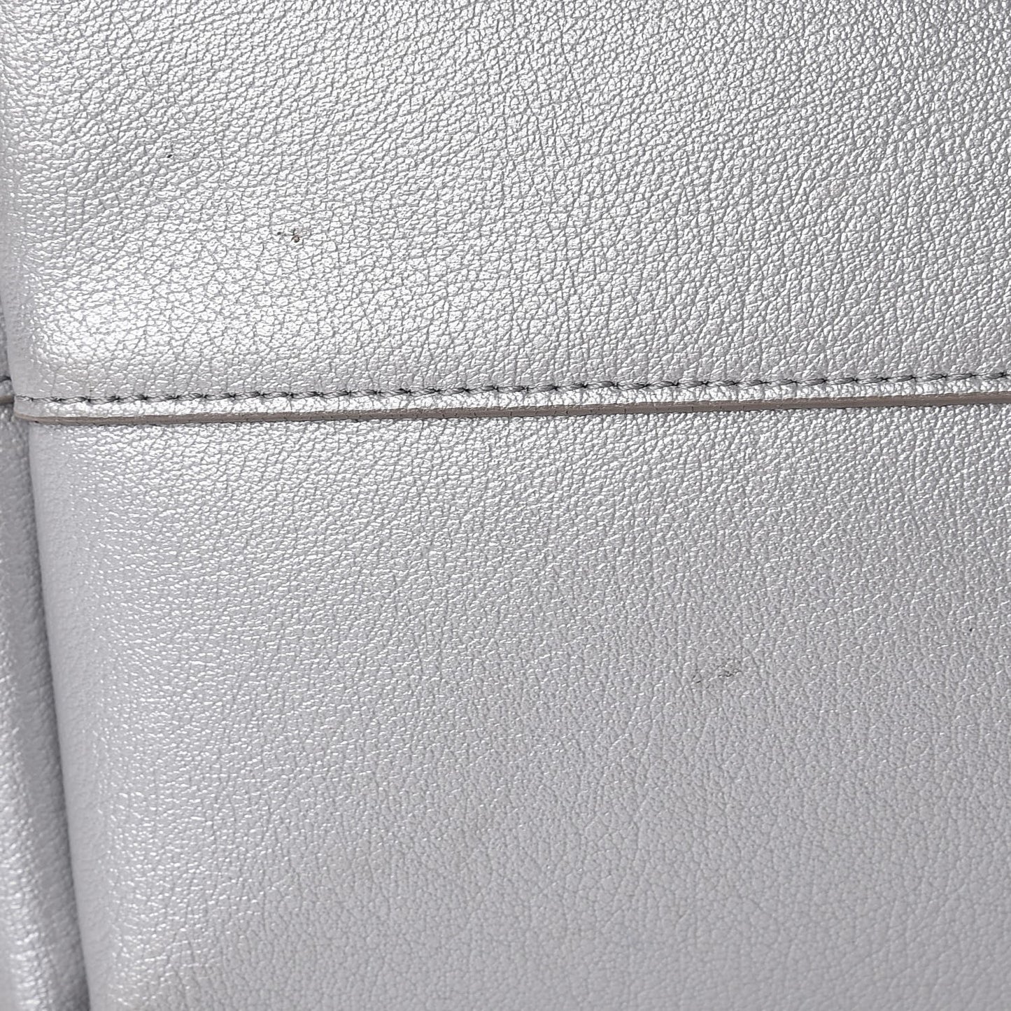 Metallic Calfskin Large Shopping Tote