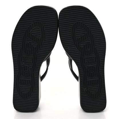 Hermes Nappa Gipsy Sandals 38 Black 5 of 9