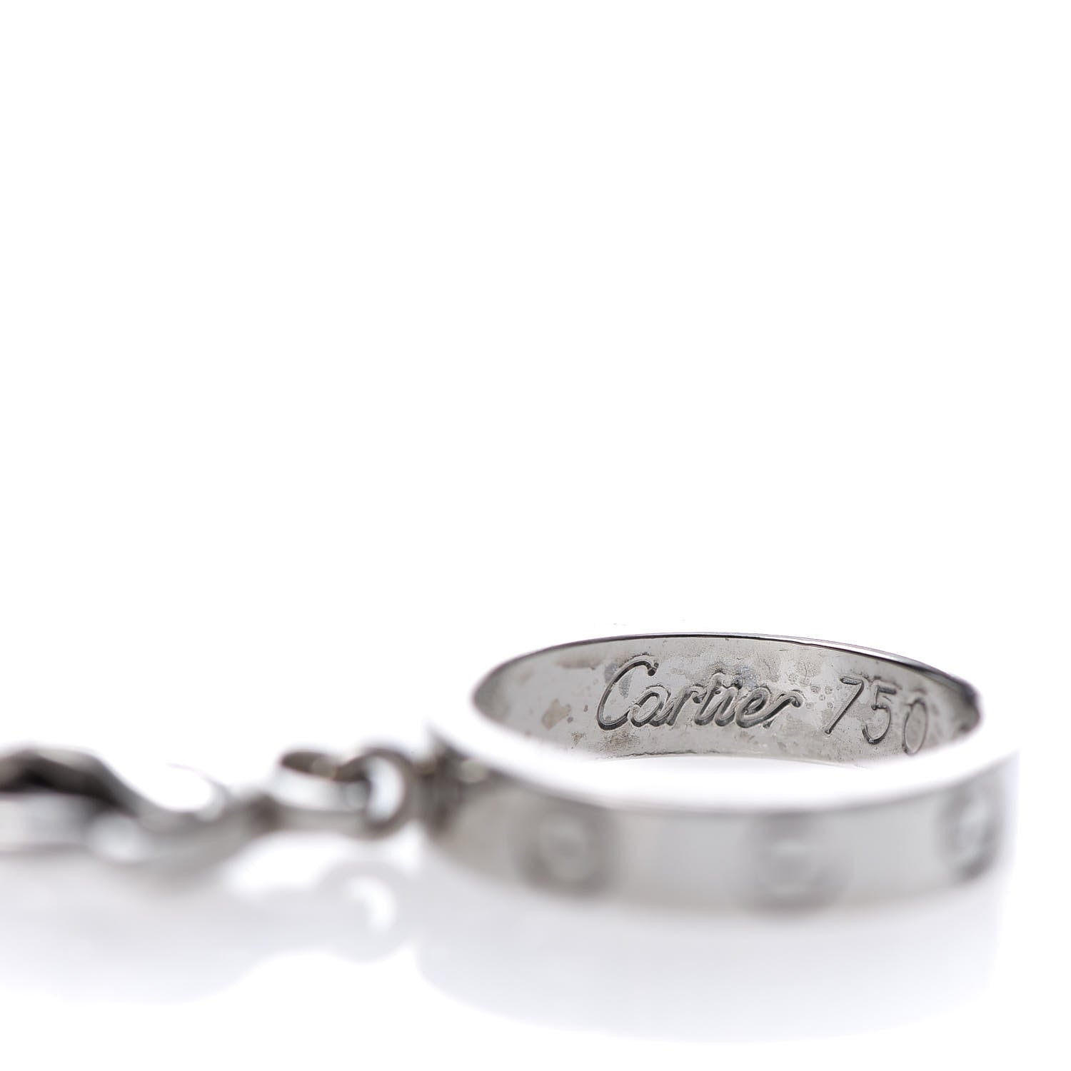 Cartier 18K White Gold LOVE Ring Charm 4 of 7