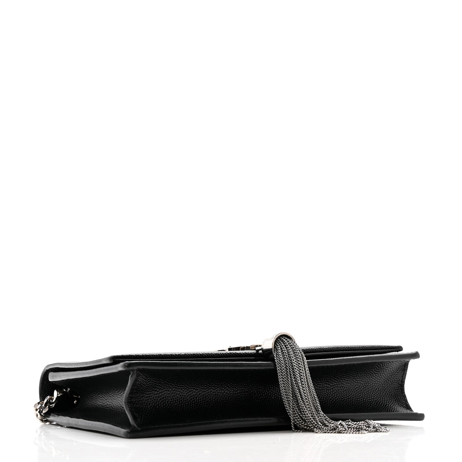Saint Laurent Grain De Poudre Classic Monogram Kate Tassel Chain Wallet Black 4 of 13