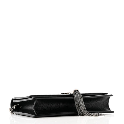 Saint Laurent Grain De Poudre Classic Monogram Kate Tassel Chain Wallet Black 4 of 13