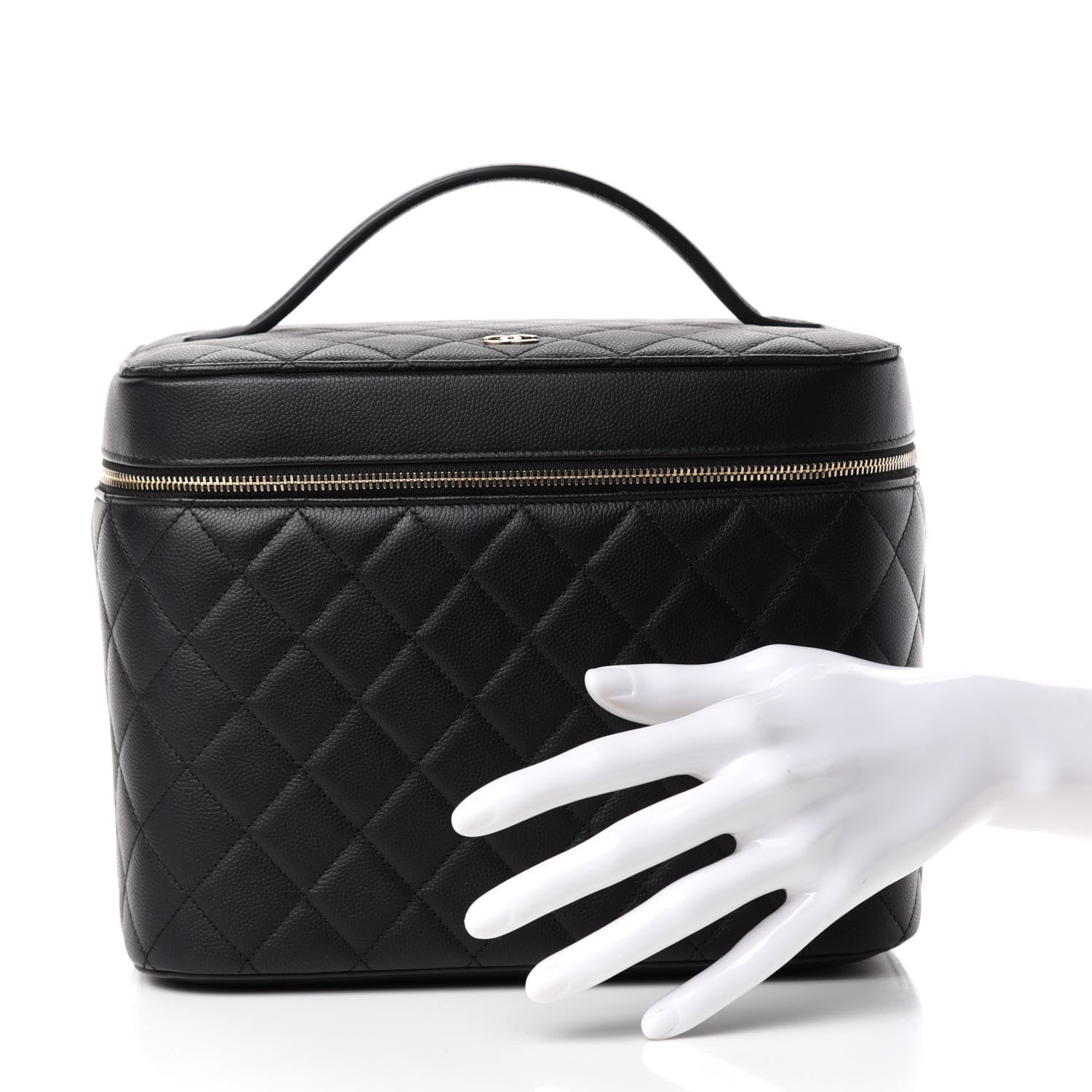 Chanel Caviar Quilted Large Vanity Pouch Black 2 of 9