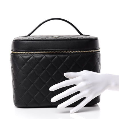 Chanel Caviar Quilted Large Vanity Pouch Black 2 of 9