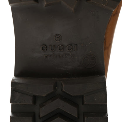 Gucci Rubber Monogram Edinburg Rain Boots 35 Transparent Cocoa 7 of 8