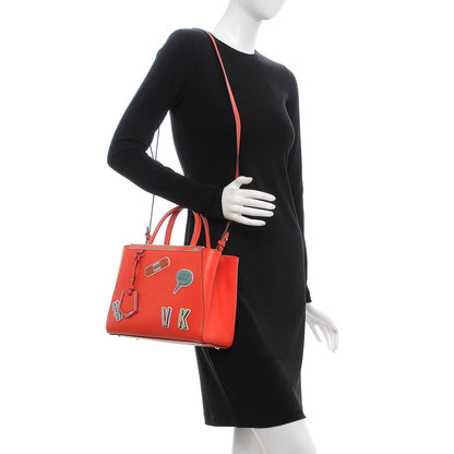 Fendi Vitello Elite Patches Petite 2Jours Tote Papavero 2 of 12