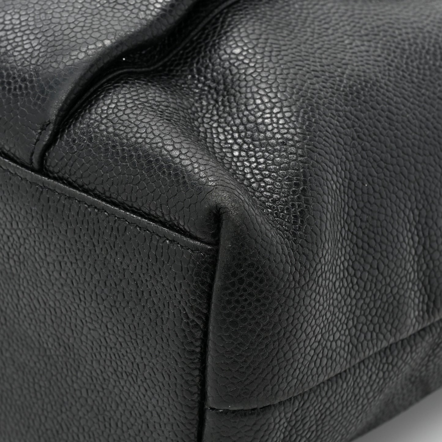 Caviar Flap Shoulder Bag Black