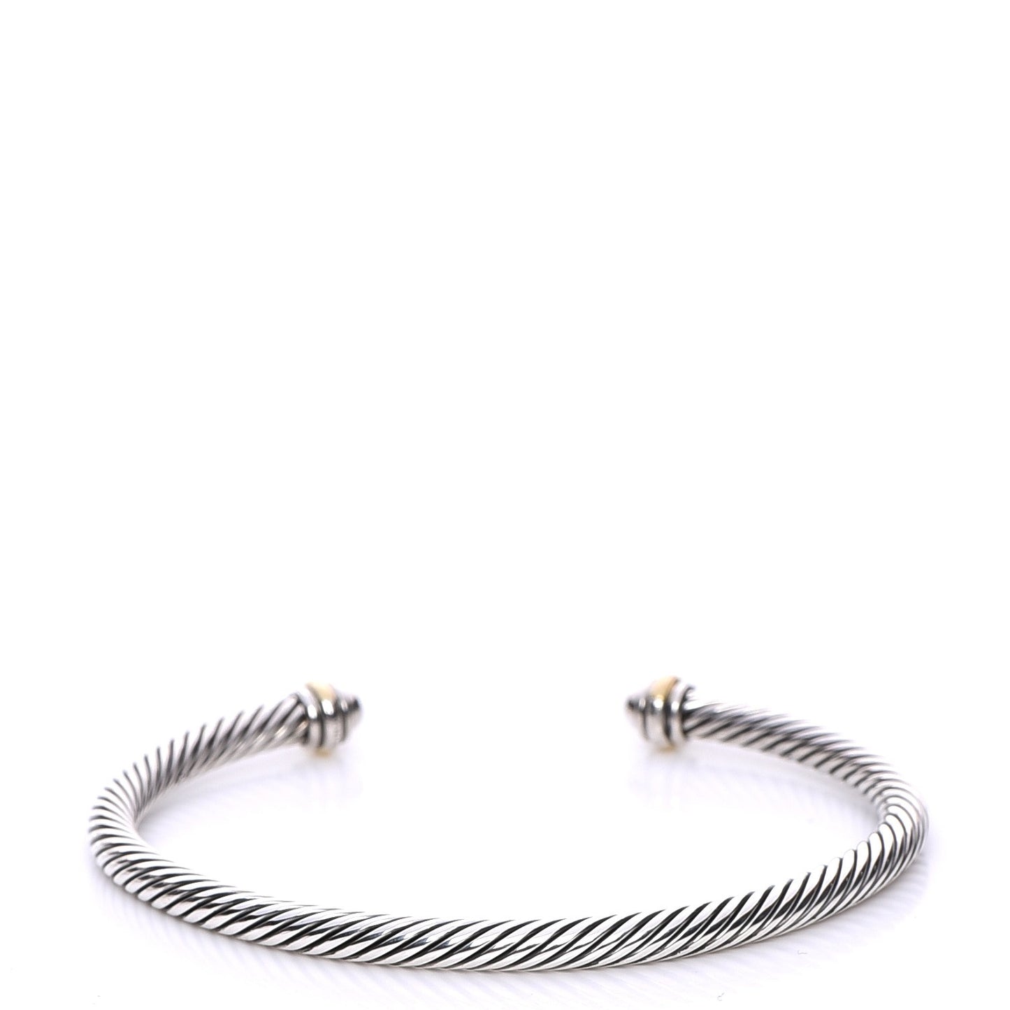 Sterling Silver 18K Yellow Gold 4mm Cable Classics Bracelet