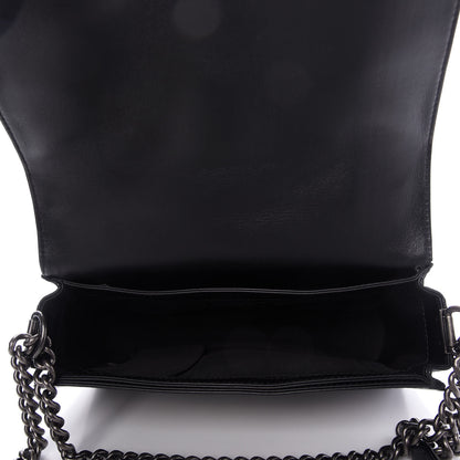 Chanel Calfskin Enchained New Medium Boy Flap Black 5 of 10