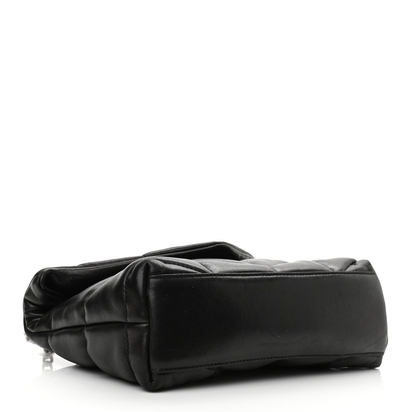 Lambskin Quilted Toy Loulou Puffer Monogram Chain Satchel Black