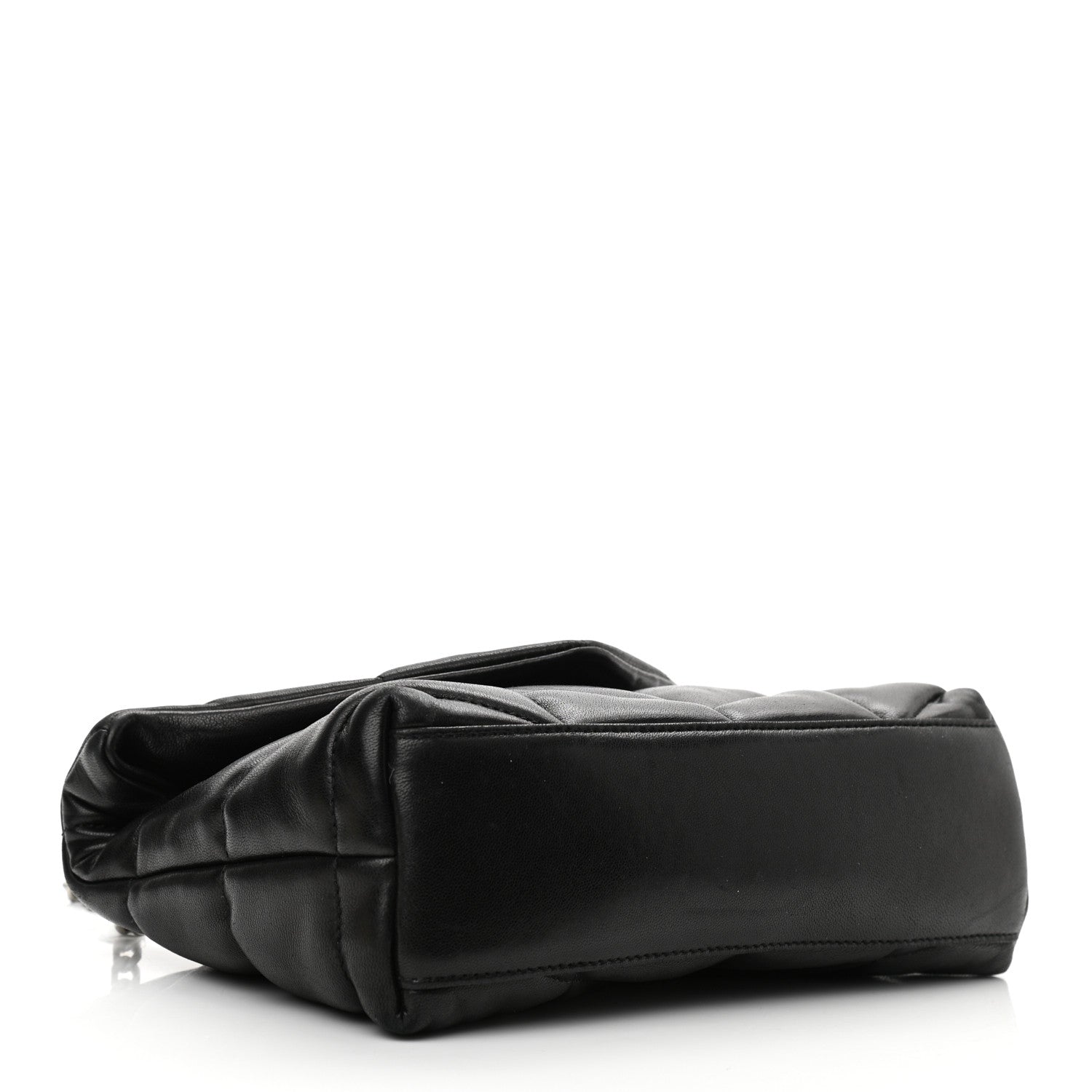 Saint Laurent Lambskin Quilted Toy Loulou Puffer Monogram Chain Satchel Black 4 of 16