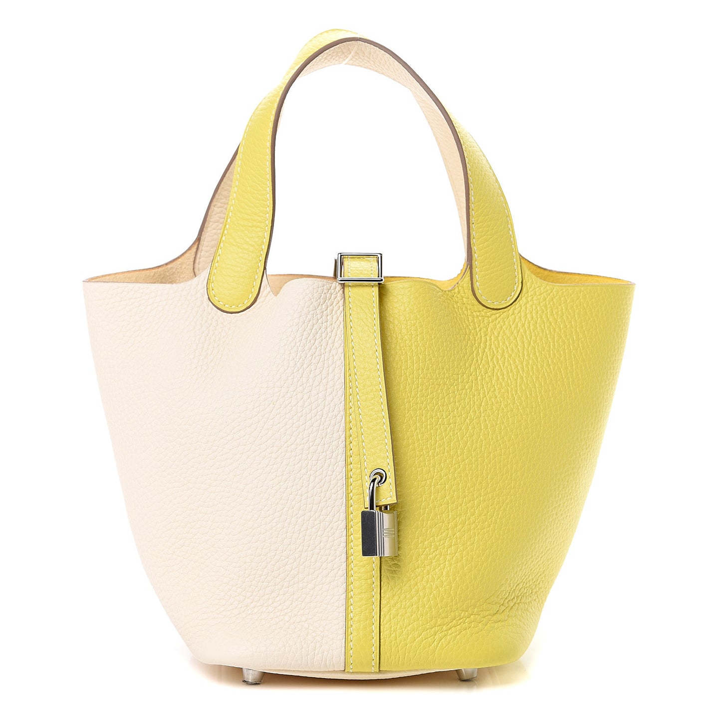 Taurillon Clemence Casaque Picotin Lock 18 PM Lime Nata