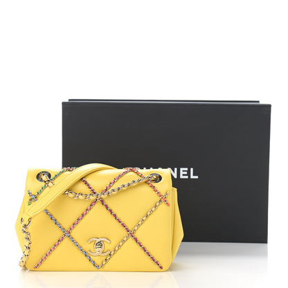 Chanel Lambskin Small Entwined Chain Flap Yellow Multicolor 11 of 11