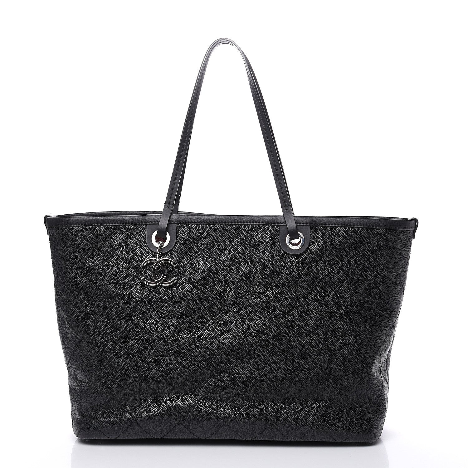 Chanel Grained Calfskin Large Shopping Fever Tote Black 3 of 17